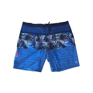 NEW WITH TAGS ZeroXposur  Swim Shorts Mens XXL With Lining Zip Pocket Blu Venus